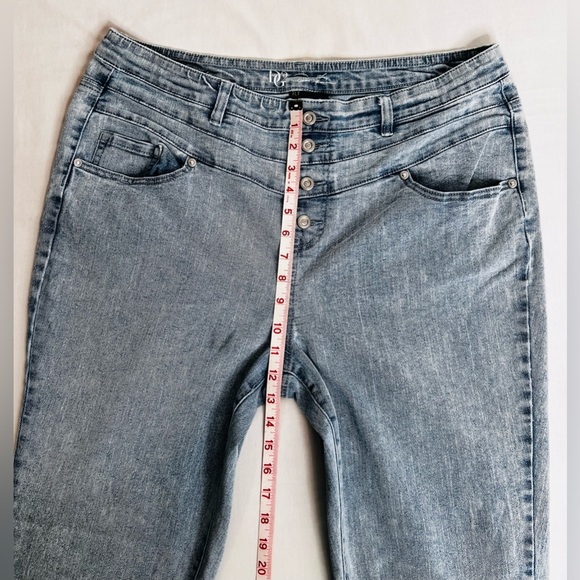 DG2 Straight Leg Washed Blue Jeans, Size XLT - Picture 6 of 10